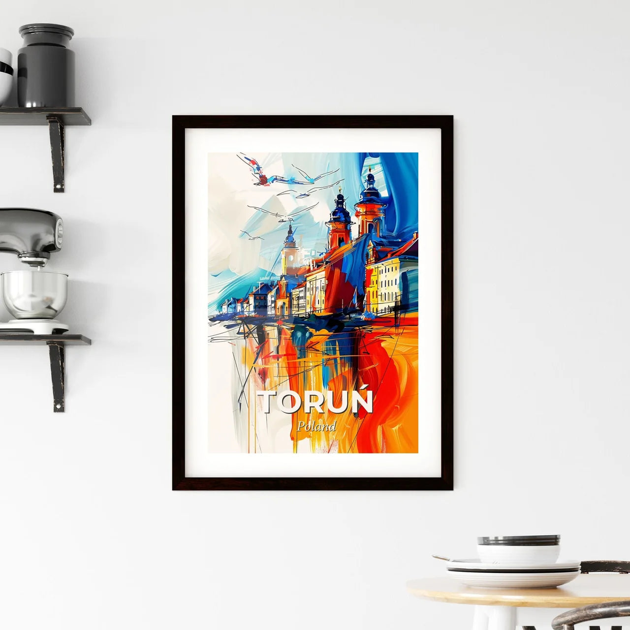 Vibrant Toruń, Poland Framed Print