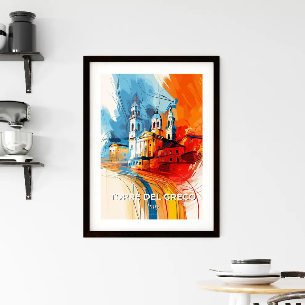 Vibrant Torre Del Greco, Italy Framed Print