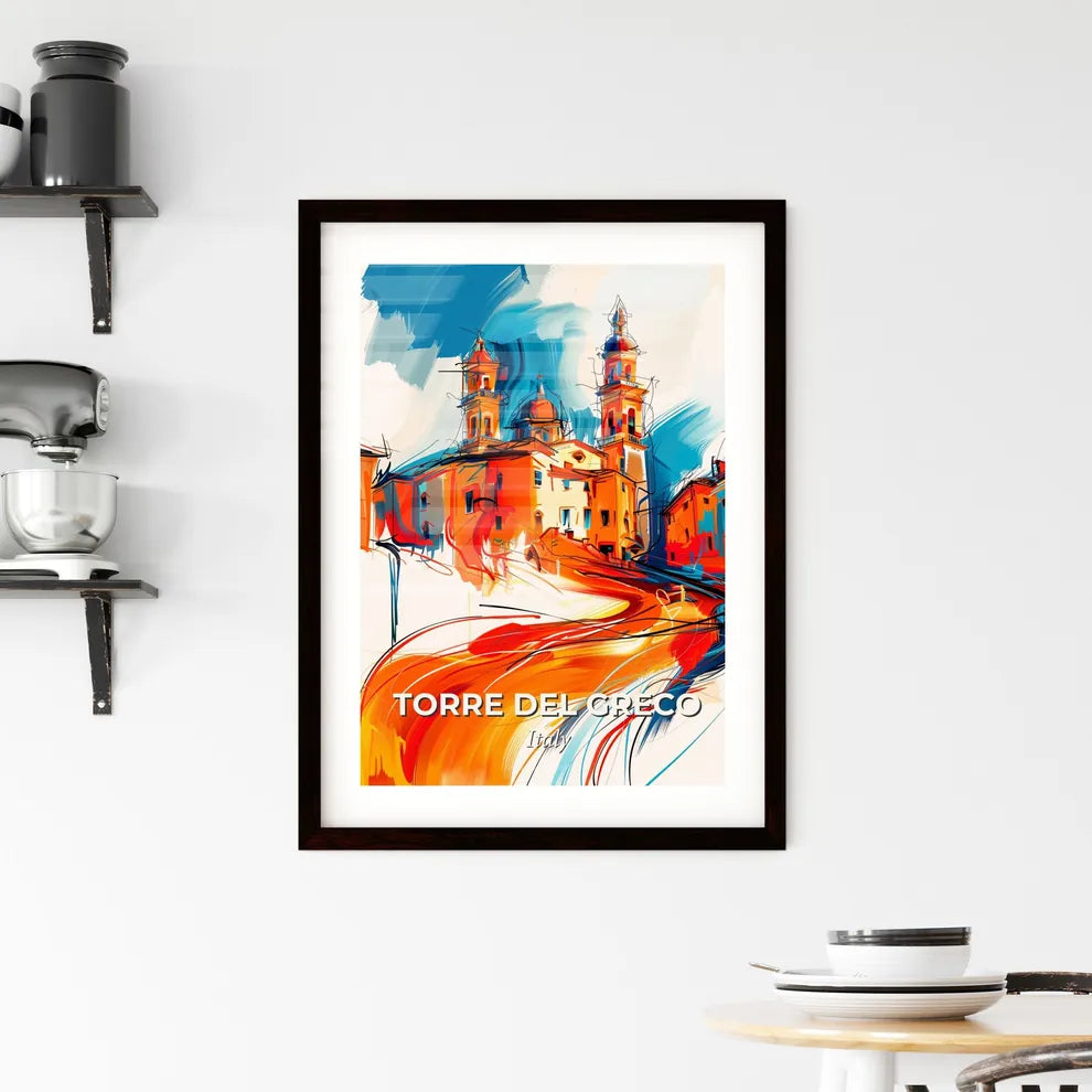 Vibrant Torre Del Greco, Italy Framed Print