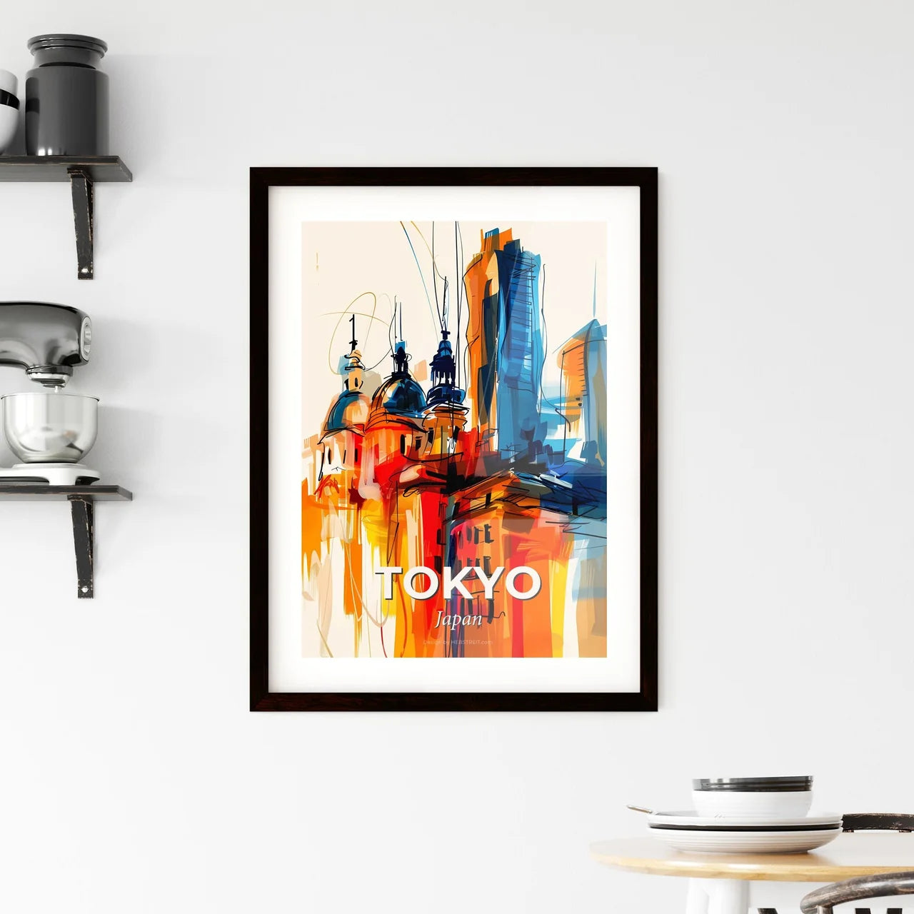 Vibrant Tokyo, Japan Framed Print