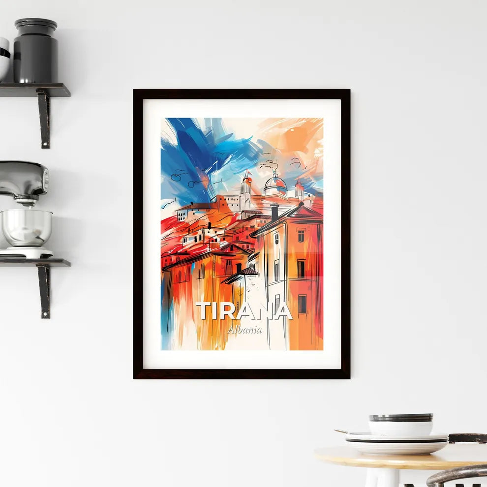 Vibrant Tirana, Albania Framed Print