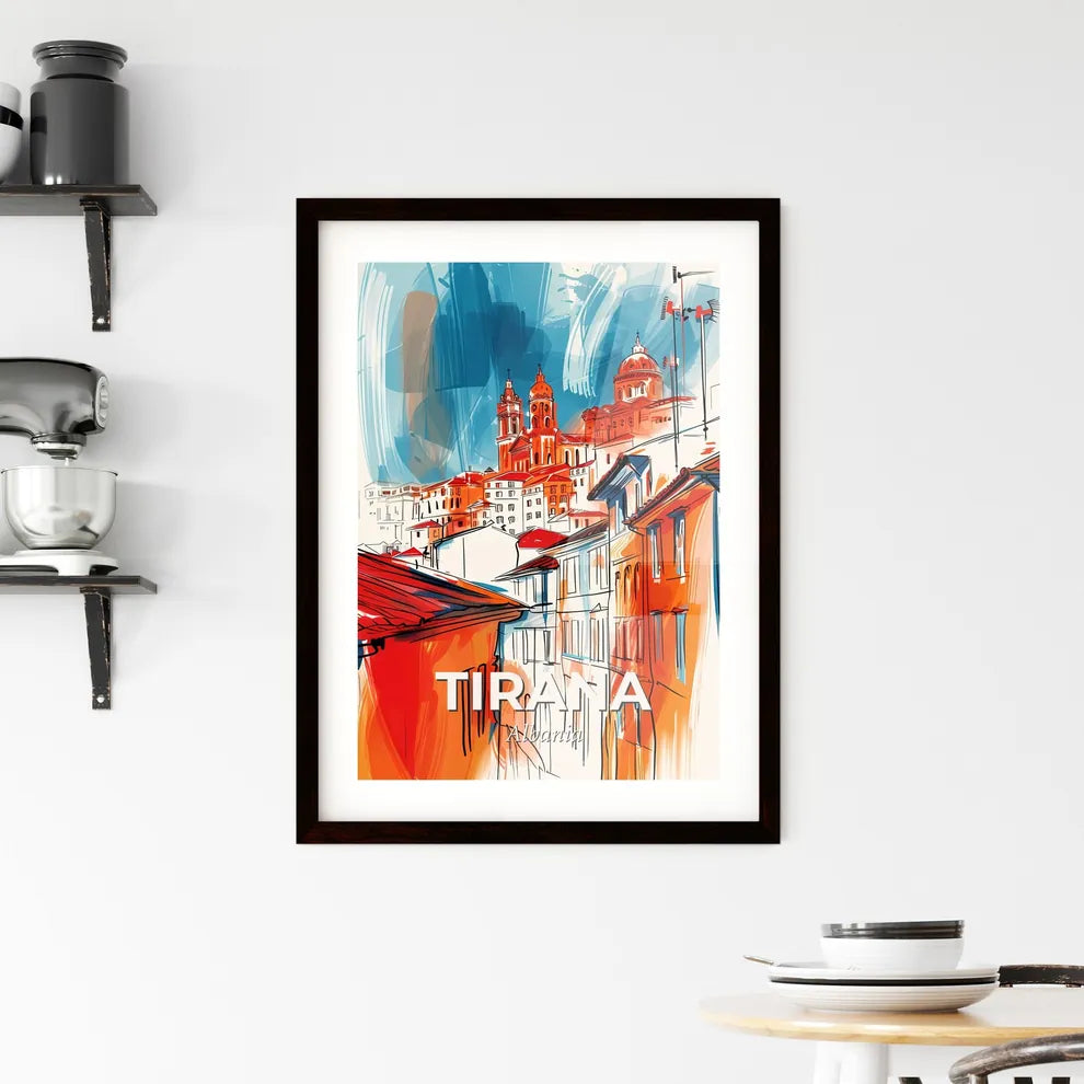 Vibrant Tirana, Albania Framed Print