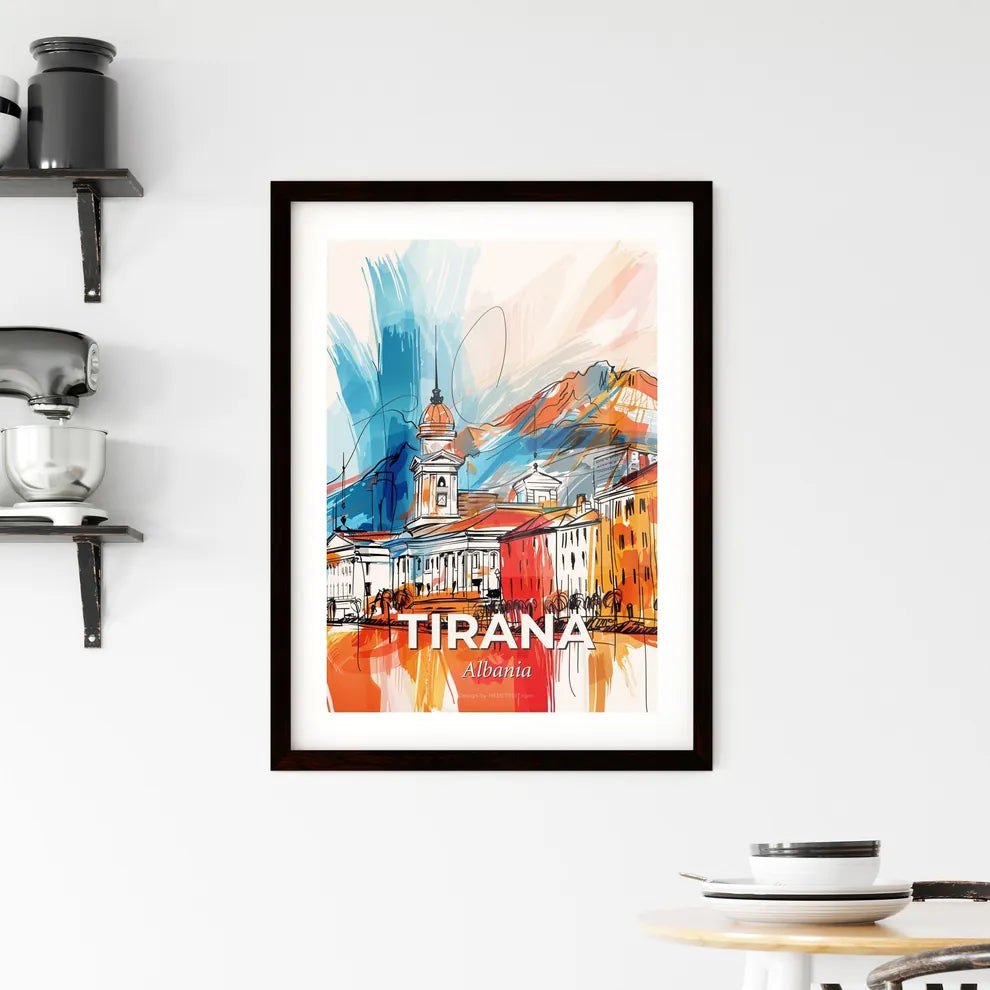 Vibrant Tirana, Albania Framed Print