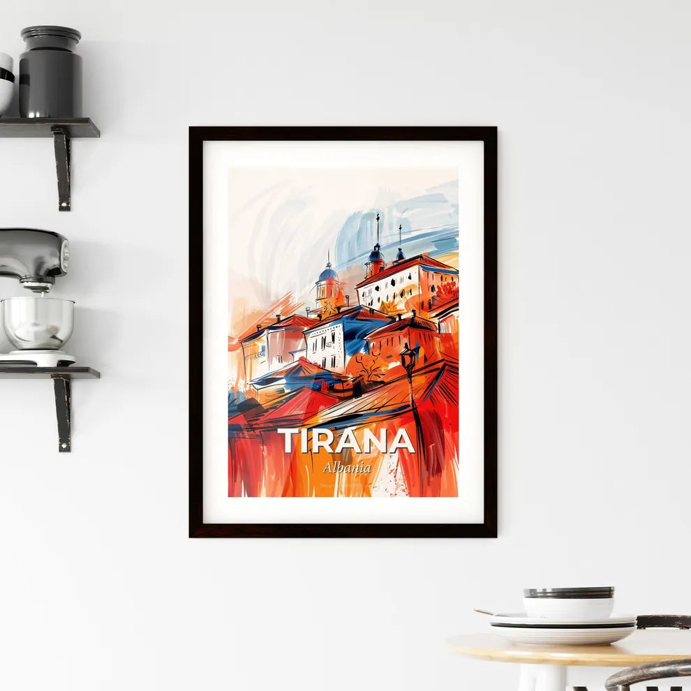 Vibrant Tirana, Albania Framed Print