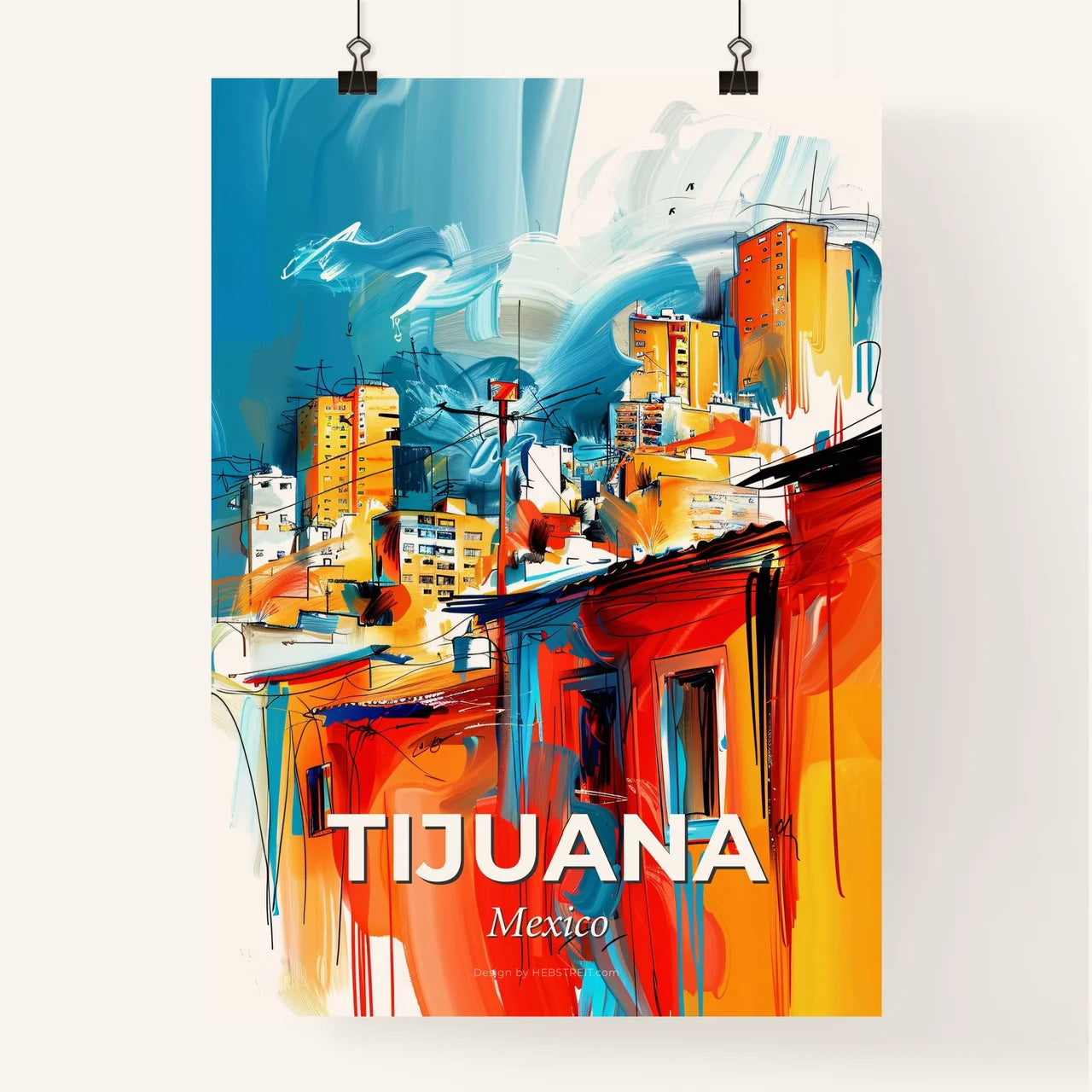 Vibrant Tijuana, Mexico Poster