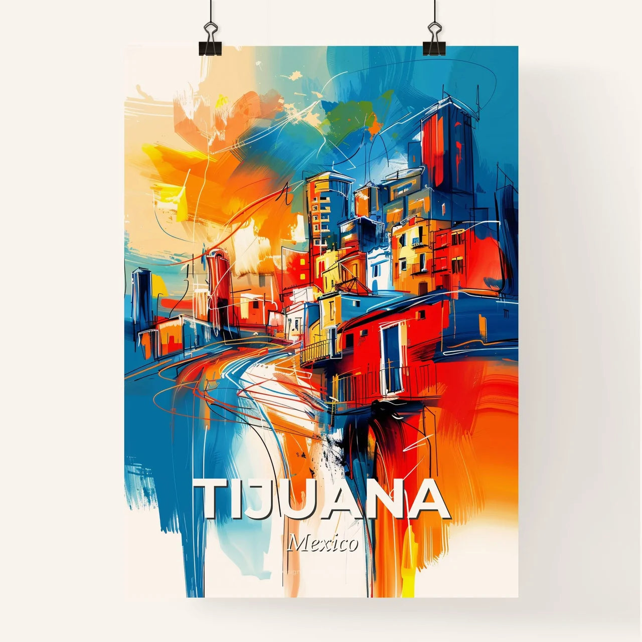 Vibrant Tijuana, Mexico Poster