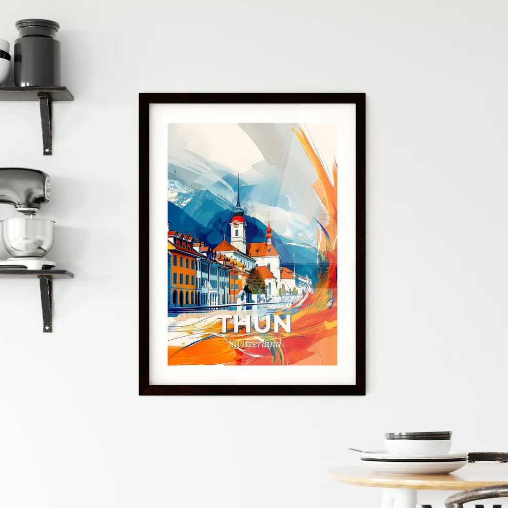 Vibrant Thun, Switzerland Framed Print