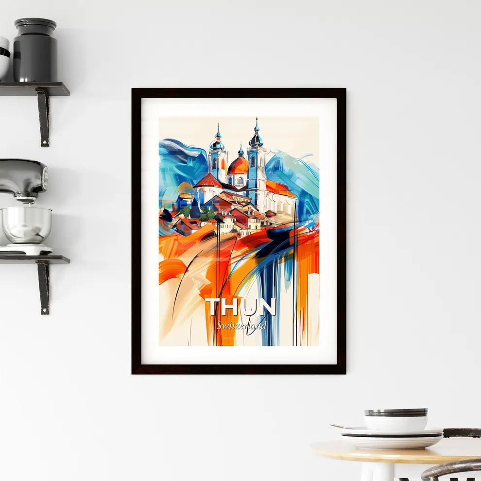 Vibrant Thun, Switzerland Framed Print