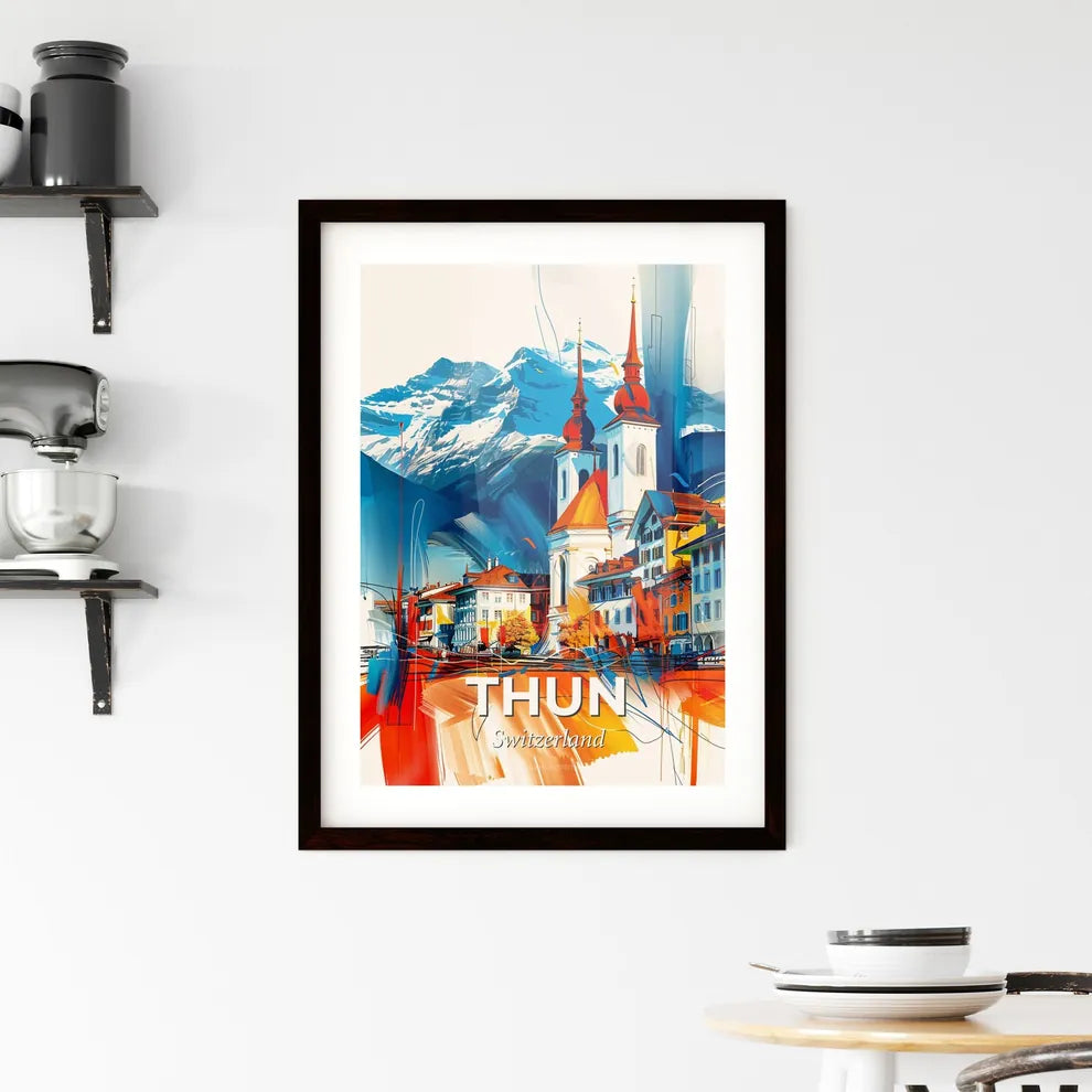Vibrant Thun, Switzerland Framed Print