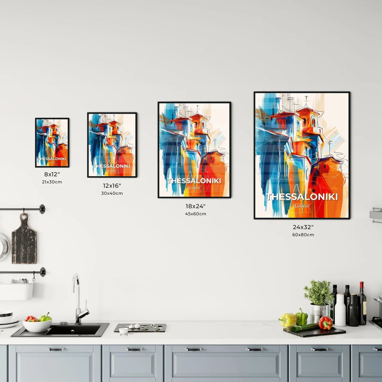 Vibrant  Thessaloniki, Greece Kitchen Art