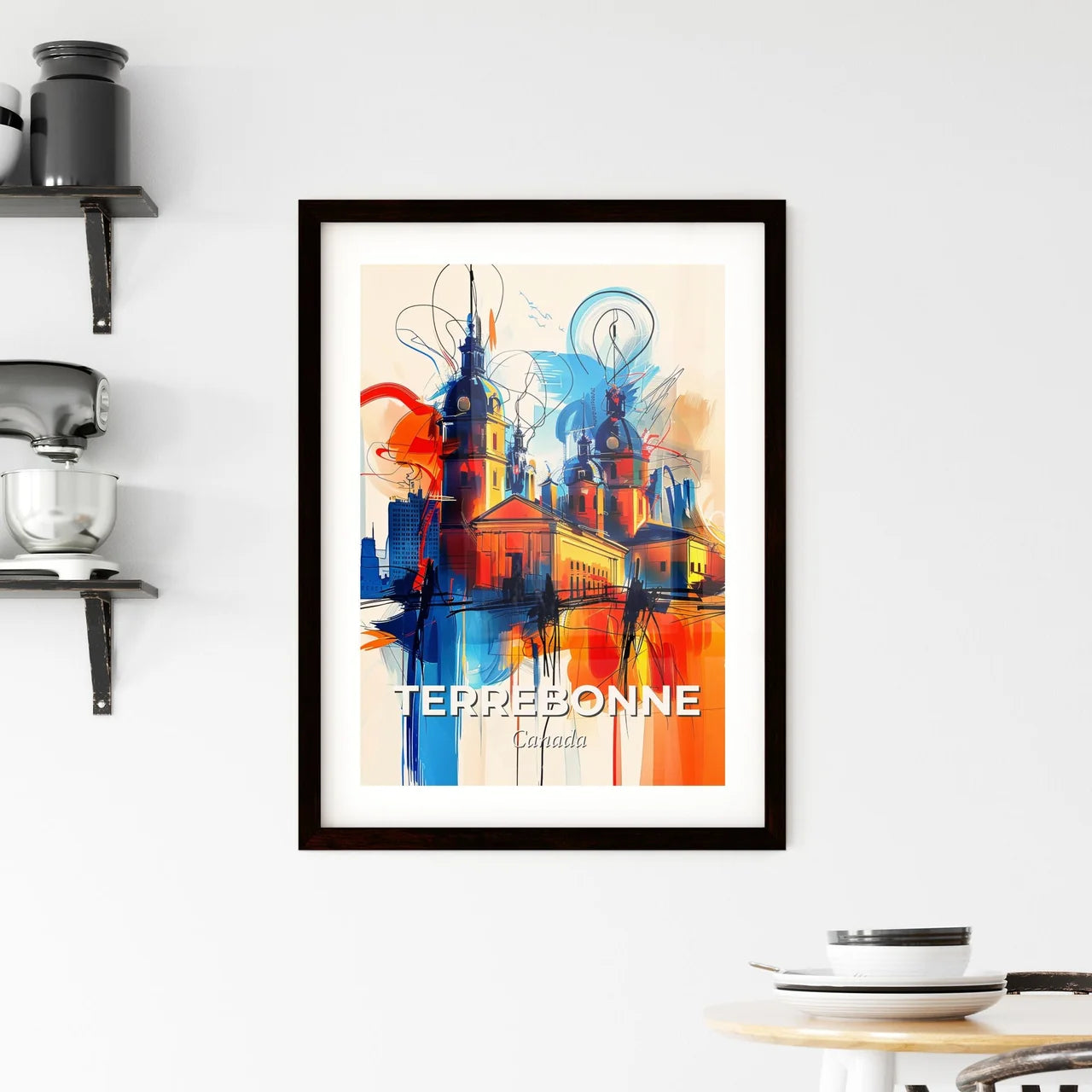 Vibrant Terrebonne, Canada Framed Print