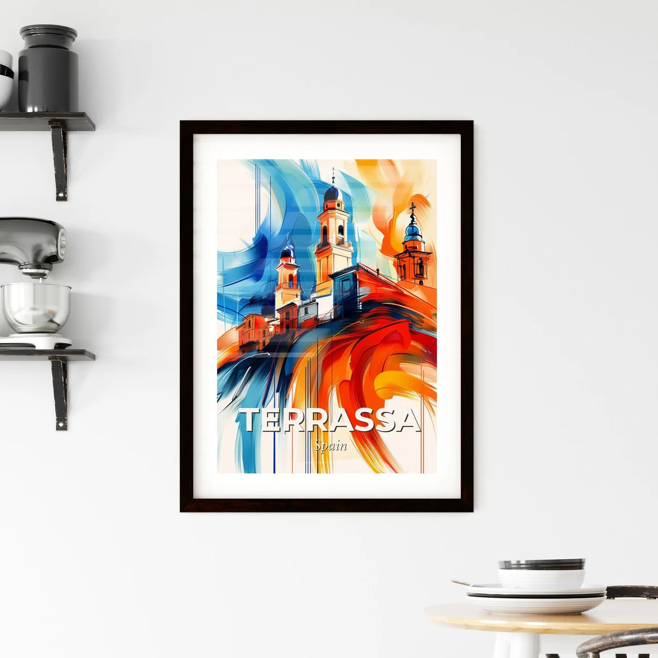 Vibrant Terrassa, Spain Framed Print
