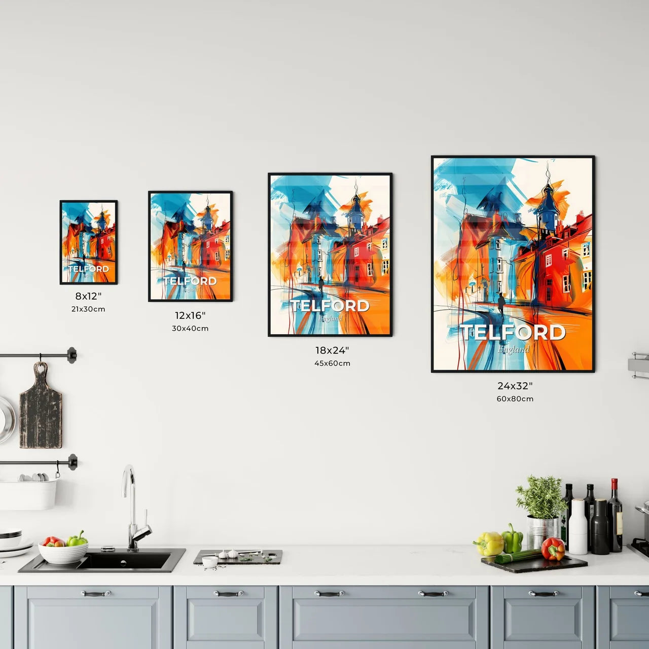 Vibrant Telford, England Kitchen Art