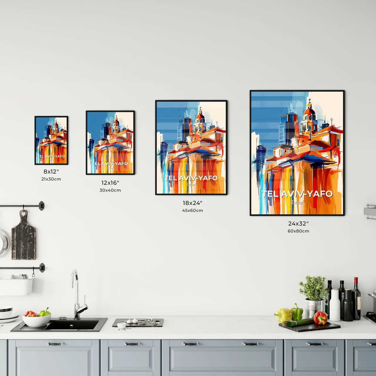 Vibrant Tel Avi Kitchen Art