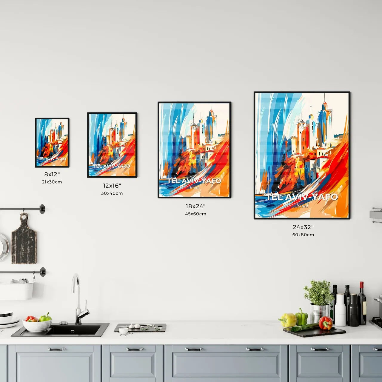 Vibrant Tel Avi Kitchen Art
