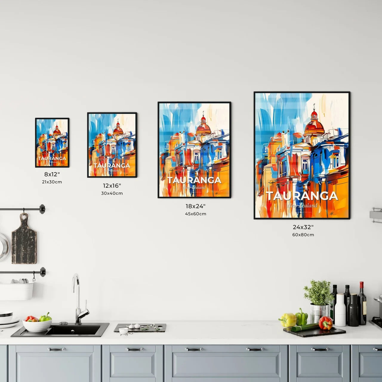 Vibrant Tauranga, New Zealand Kitchen Art