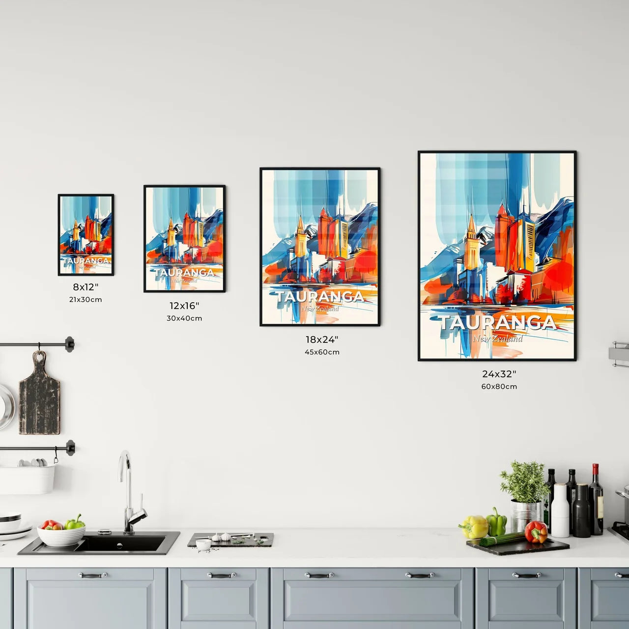 Vibrant Tauranga, New Zealand Kitchen Art