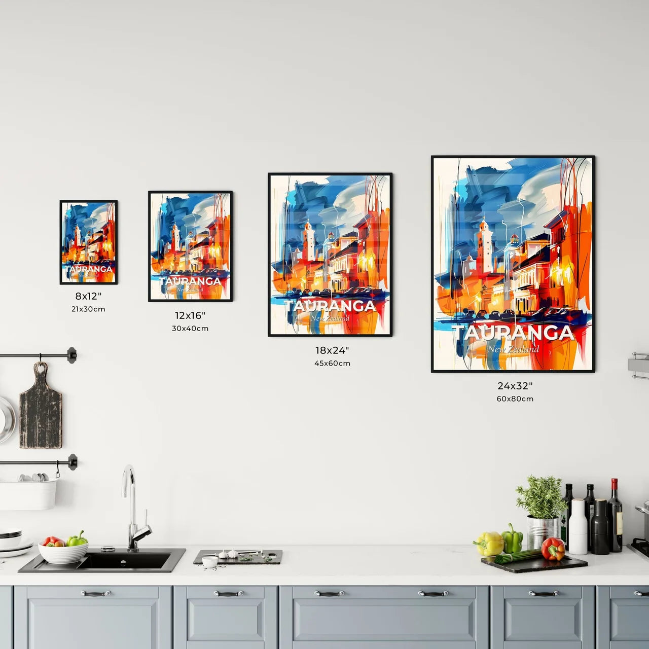 Vibrant Tauranga, New Zealand Kitchen Art
