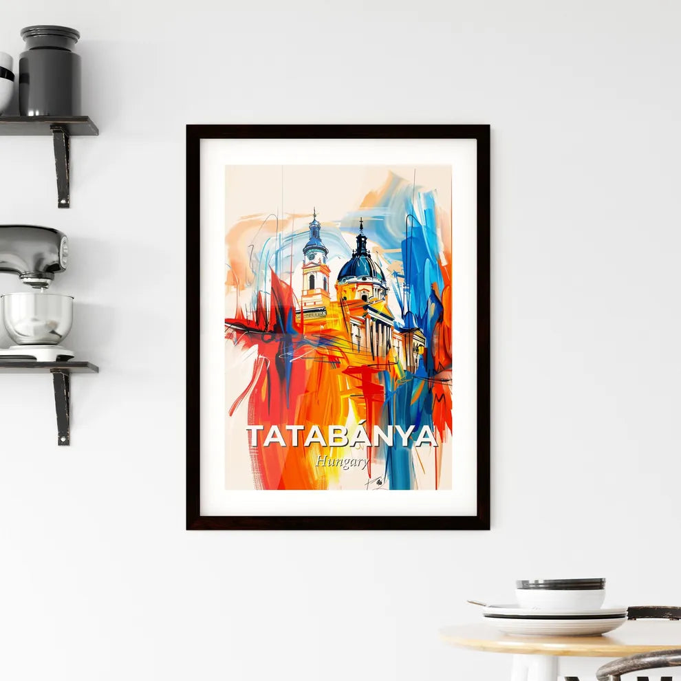 Vibrant Tatabánya, Hungary Framed Print