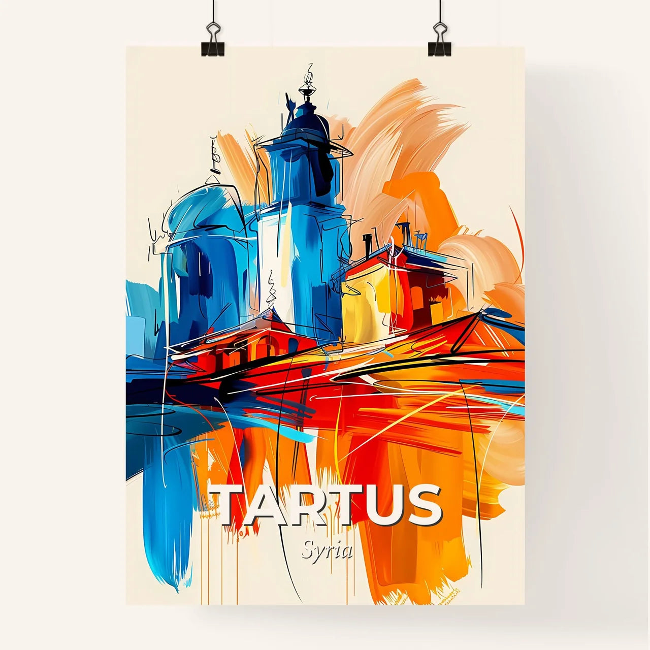 Vibrant Tartus, Syria Poster