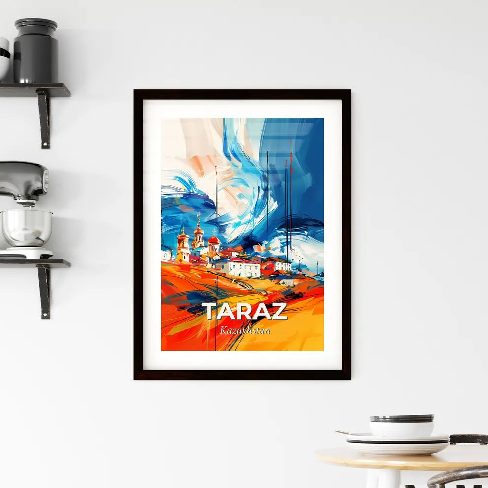 Vibrant Taraz, Kazakhstan Framed Print