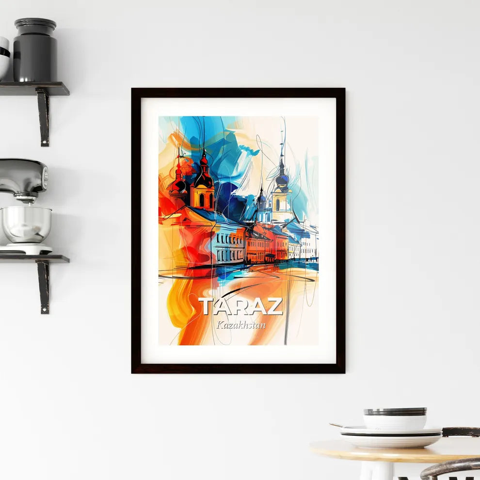 Vibrant Taraz, Kazakhstan Framed Print