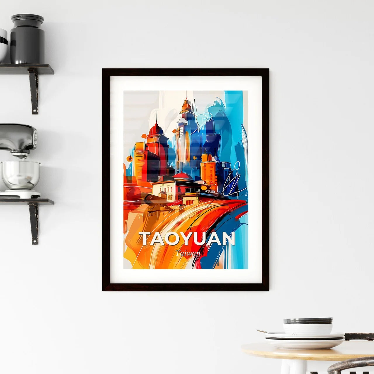 Vibrant Taoyuan, Taiwan Framed Print