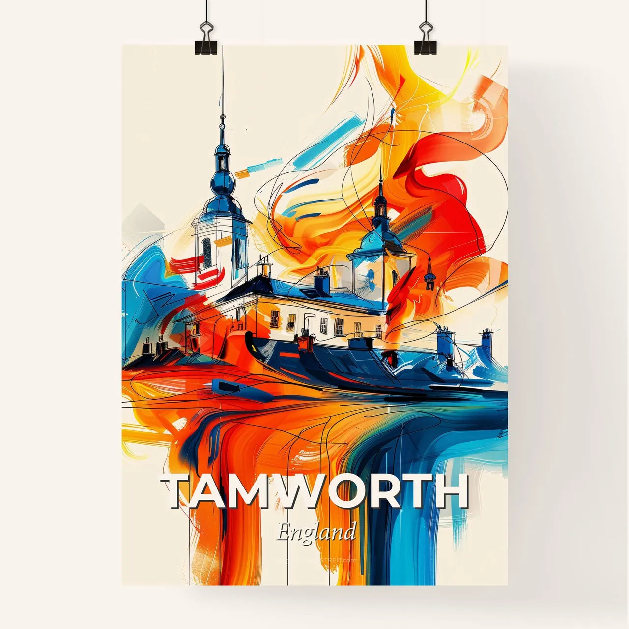 Vibrant Tamworth, England Poster