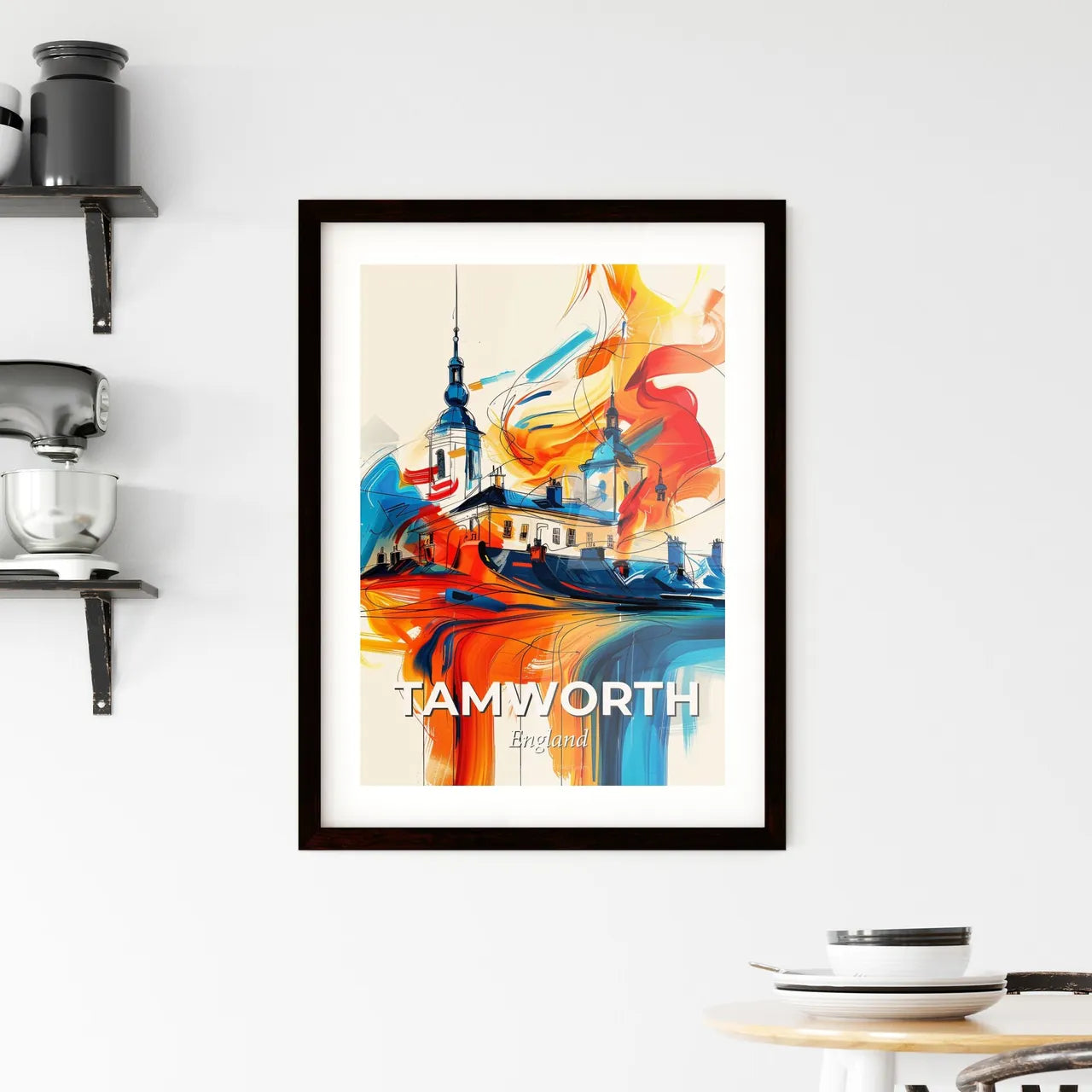 Vibrant Tamworth, England Framed Print