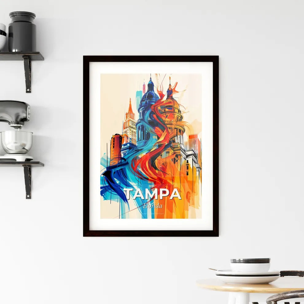 Vibrant Tampa, Florida Framed Print