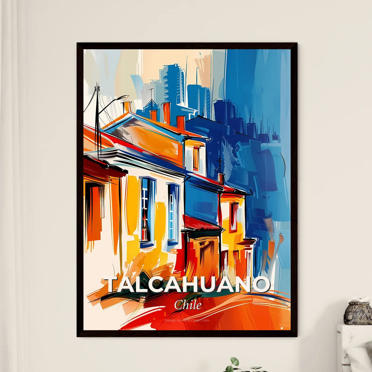 Vibrant Talcahuano, Chile Art Print