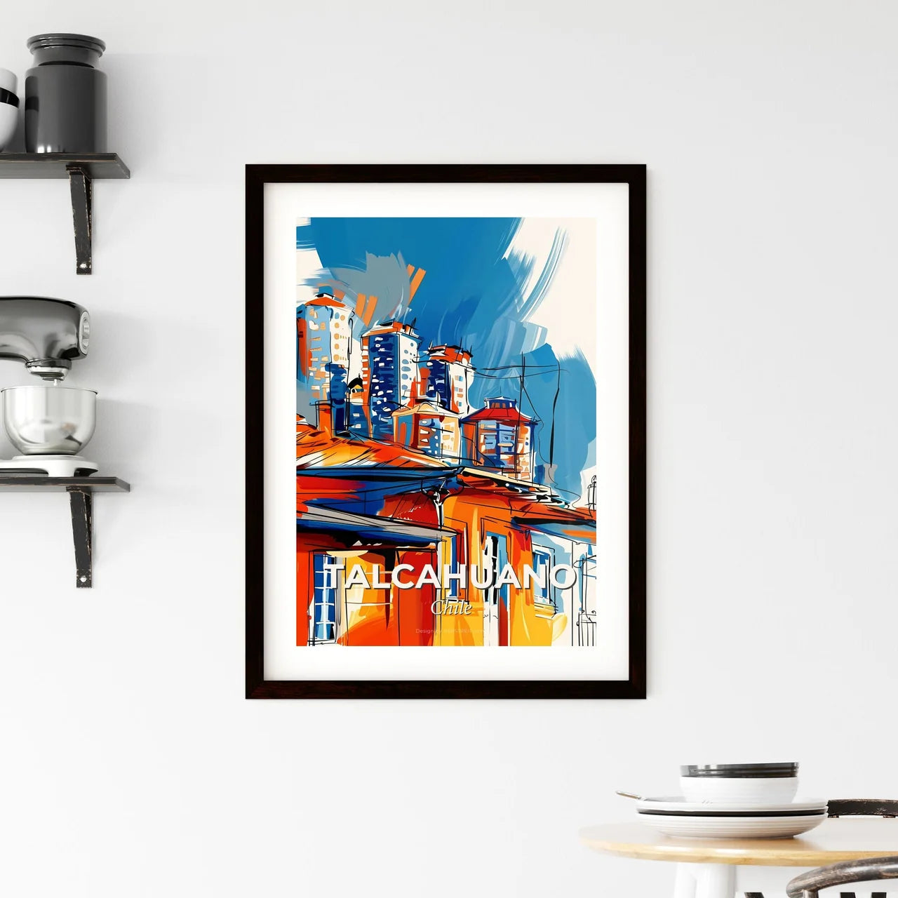 Vibrant Talcahuano, Chile Framed Print