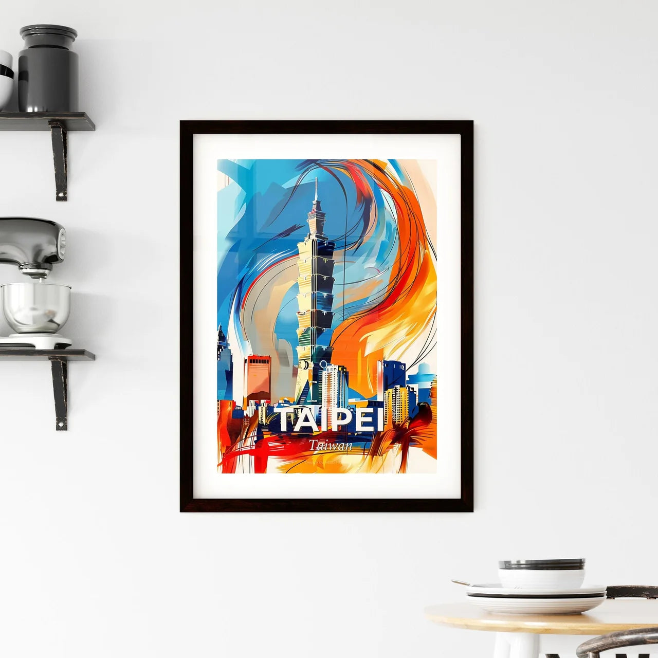 Vibrant Taipei, Taiwan Framed Print