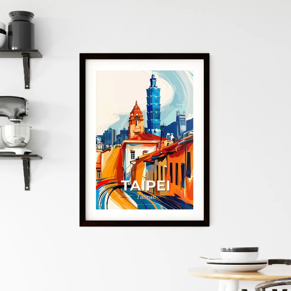 Vibrant Taipei, Taiwan Framed Print