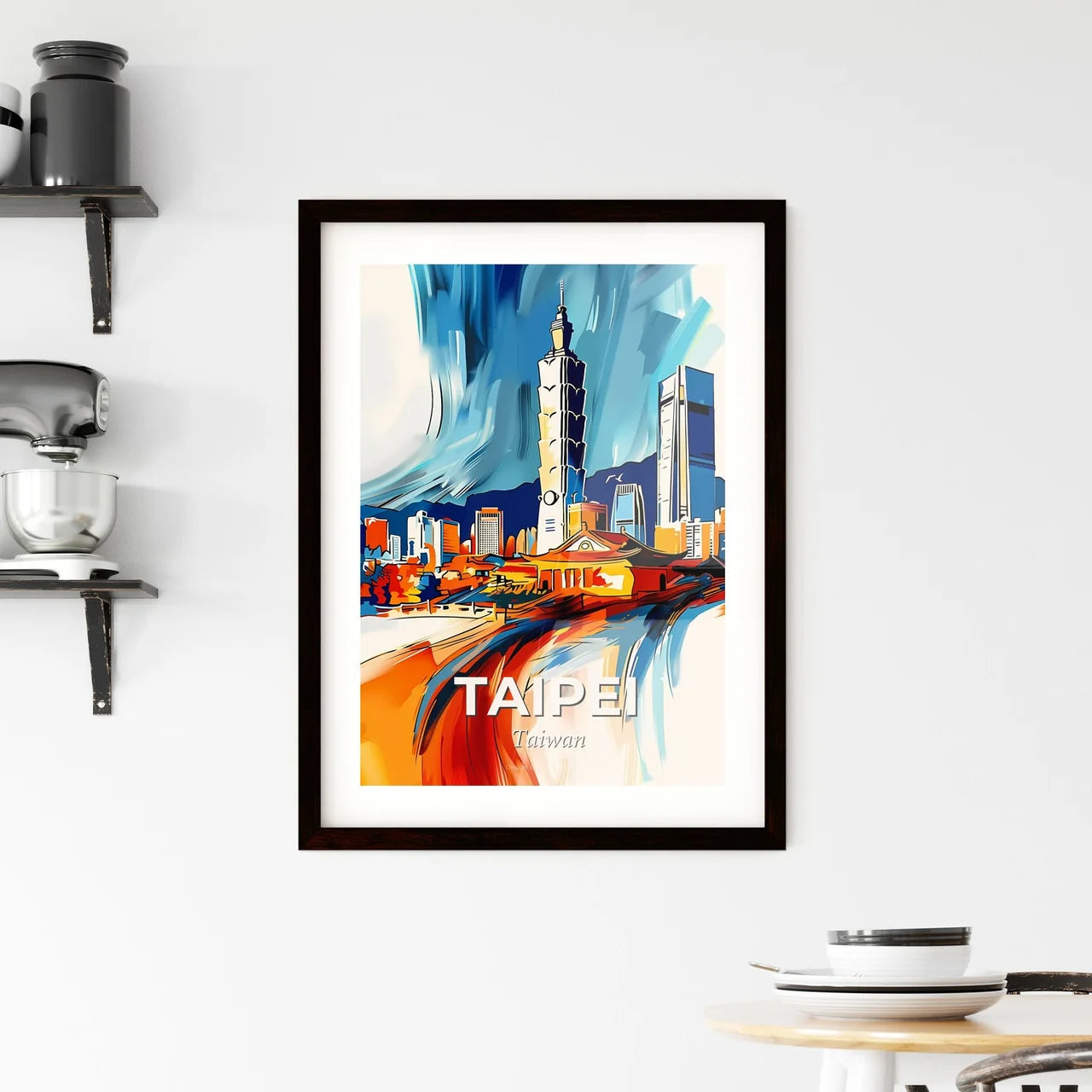 Vibrant Taipei, Taiwan Framed Print