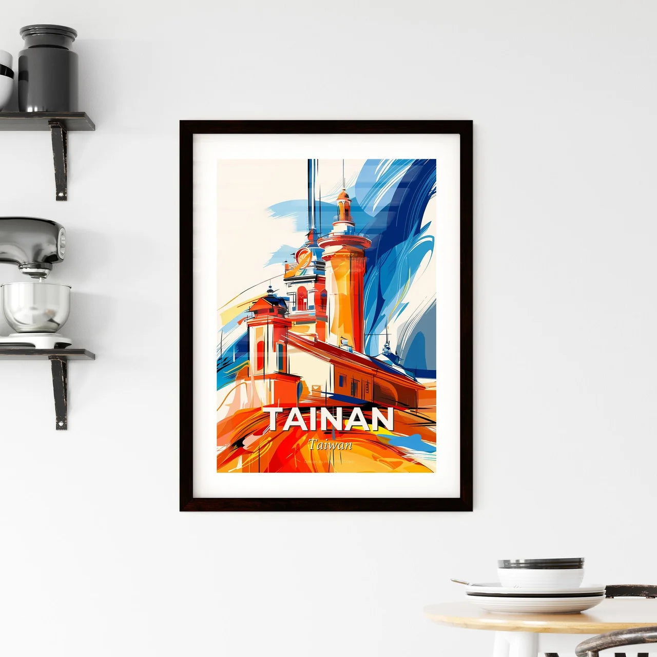 Vibrant Tainan, Taiwan Framed Print