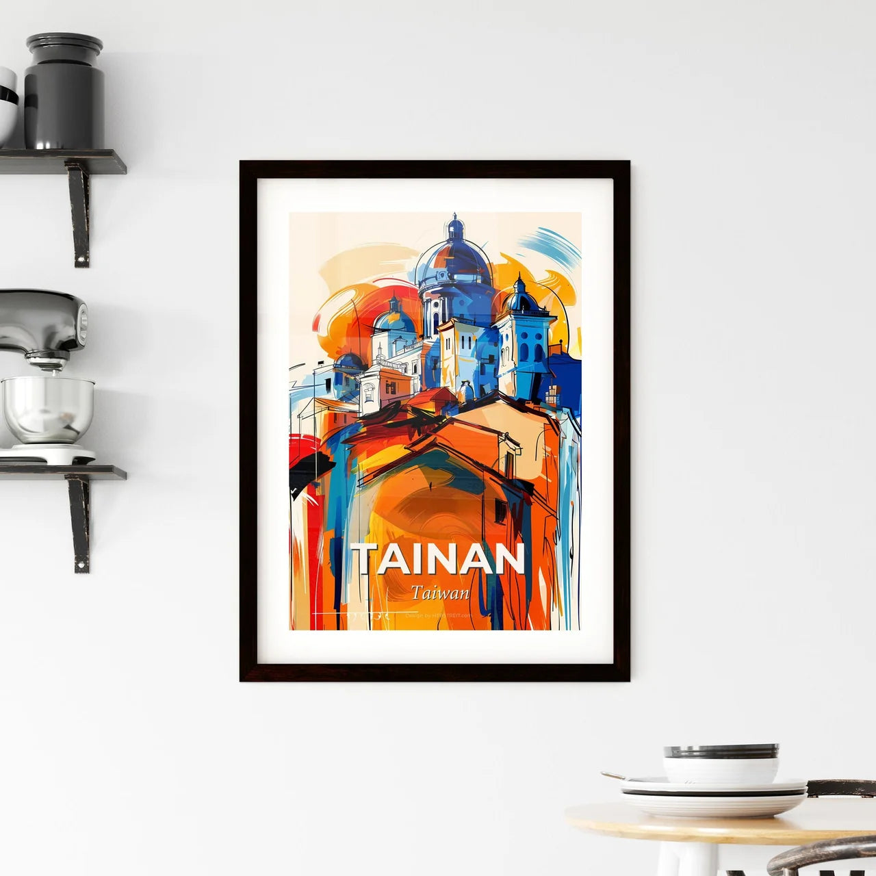 Vibrant Tainan, Taiwan Framed Print