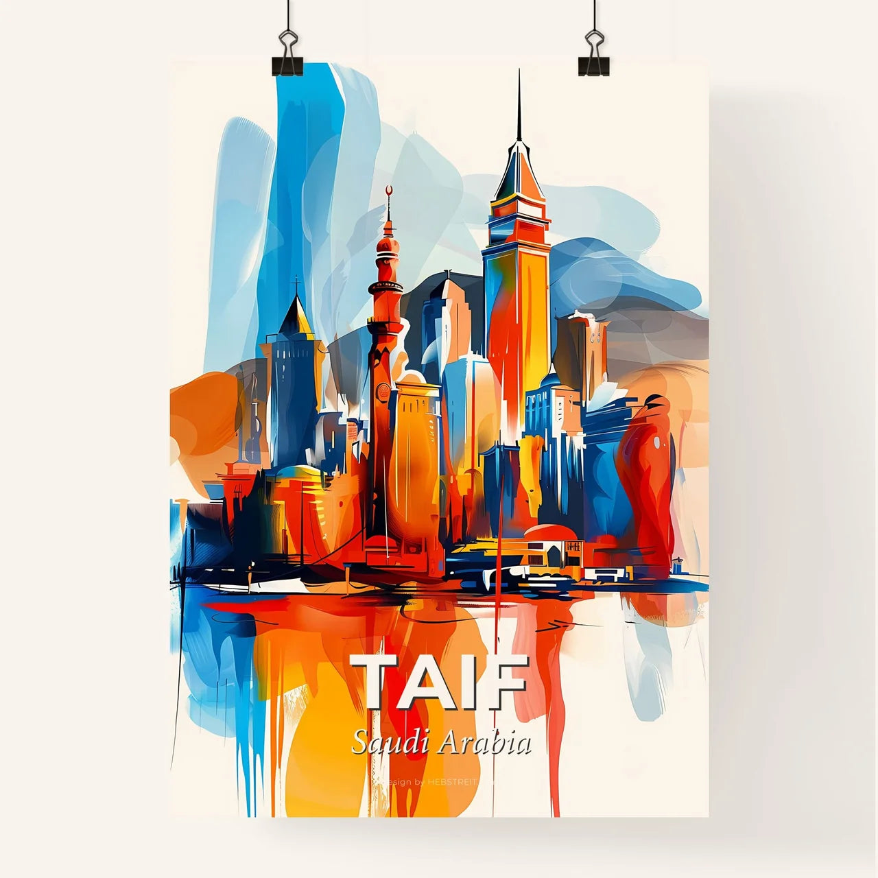 Vibrant Taif, Saudi Arabia Poster