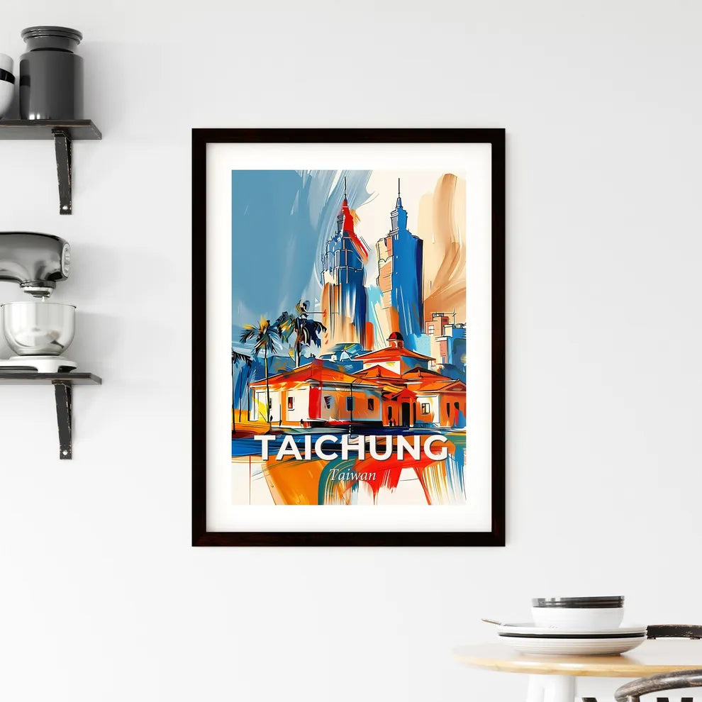 Vibrant Taichung, Taiwan Framed Print