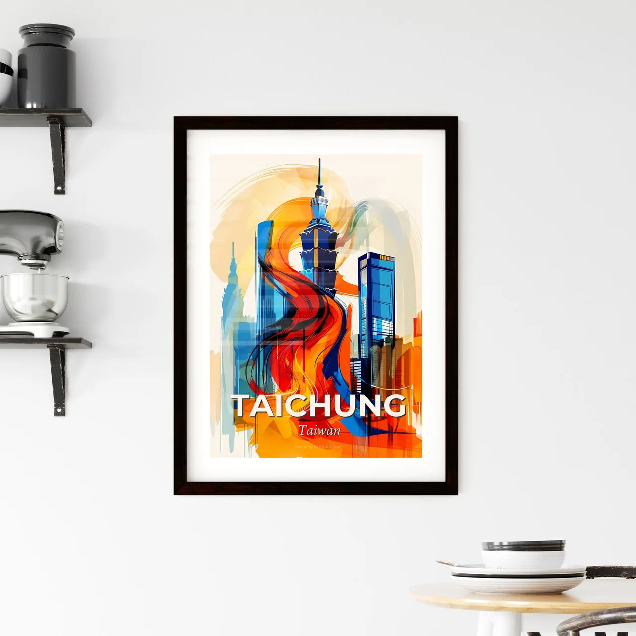 Vibrant Taichung, Taiwan Framed Print