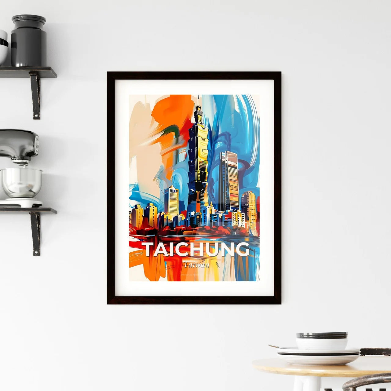 Vibrant Taichung, Taiwan Framed Print
