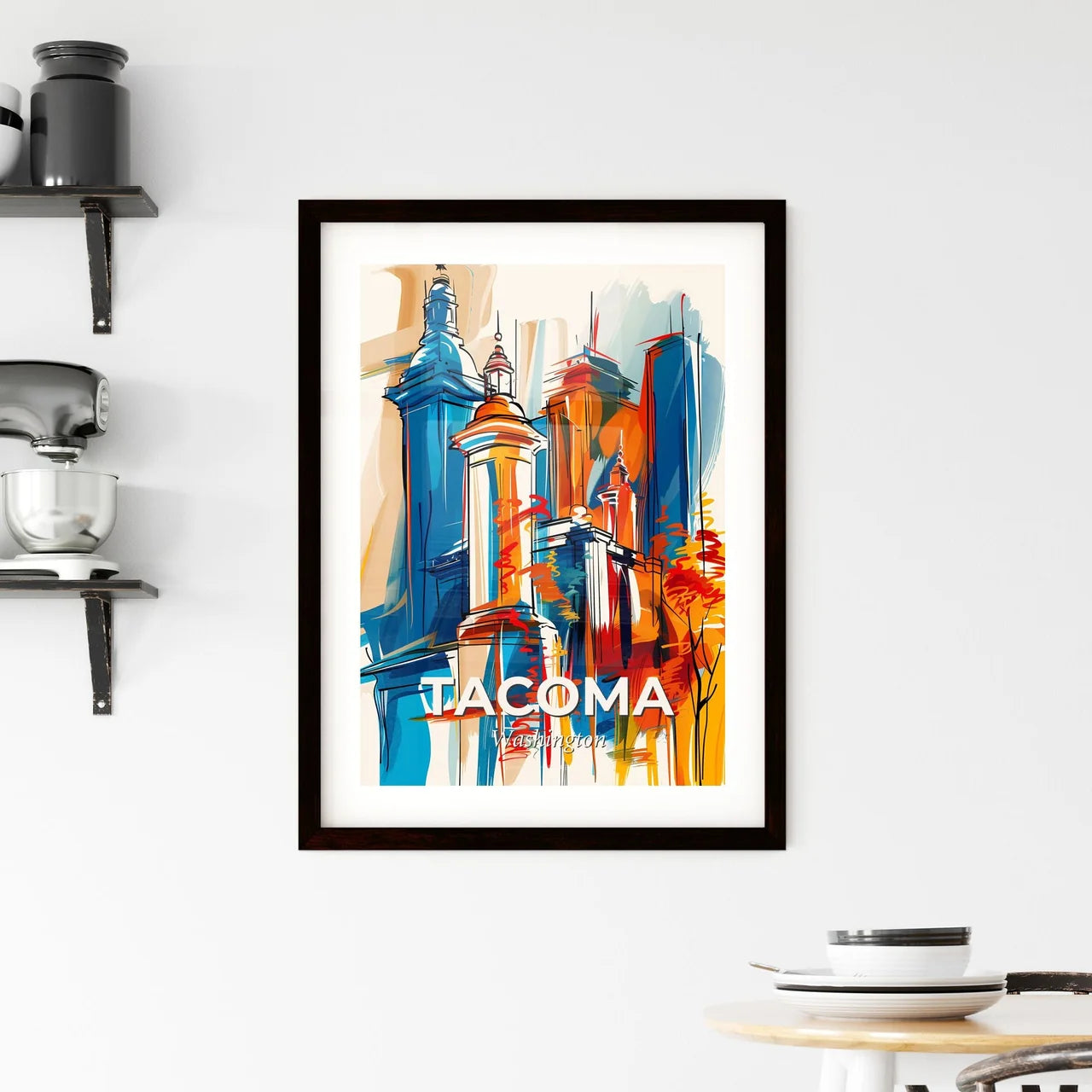 Vibrant Tacoma, Washington Framed Print