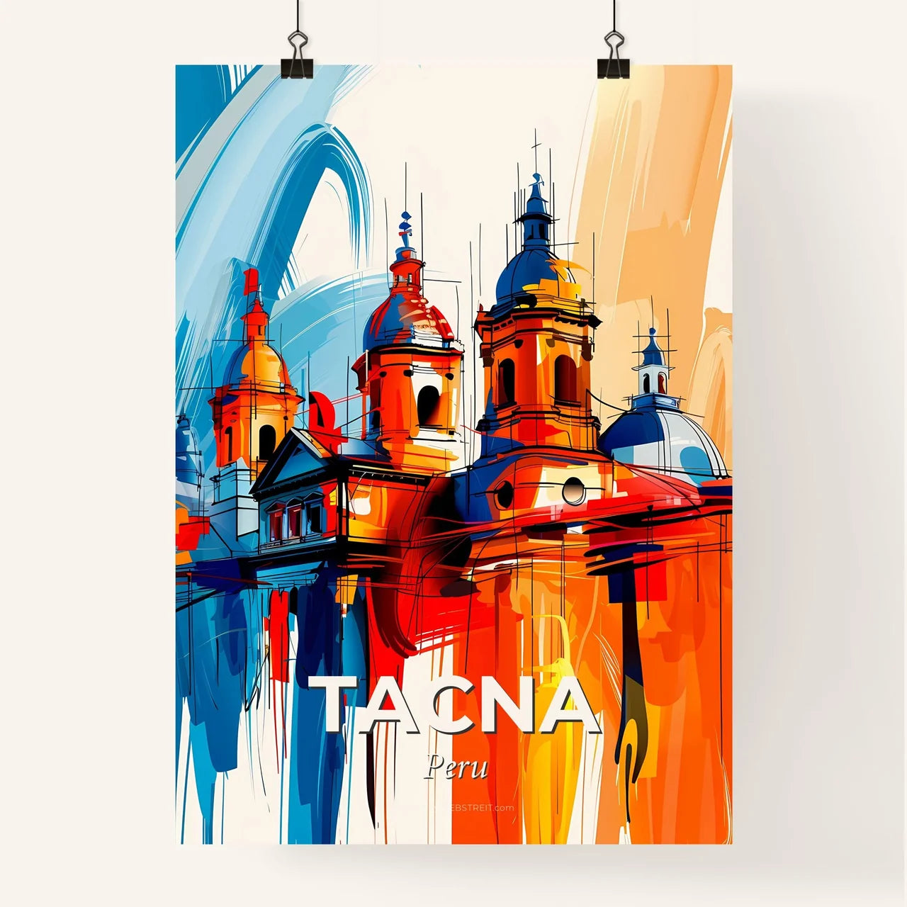 Vibrant Tacna, Peru Poster