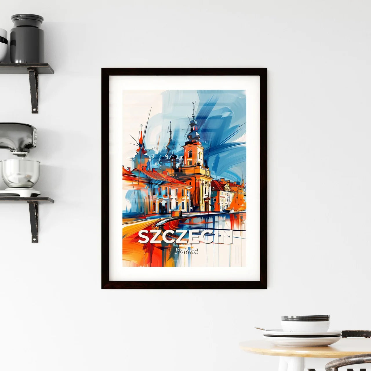 Vibrant Szczecin, Poland Framed Print