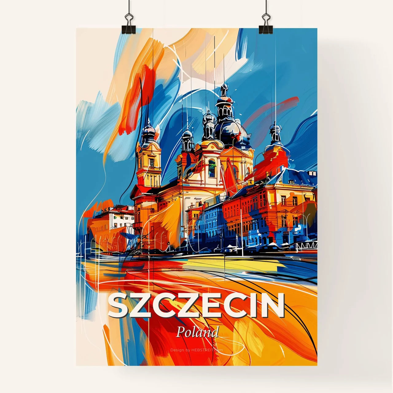 Vibrant Szczecin, Poland Poster