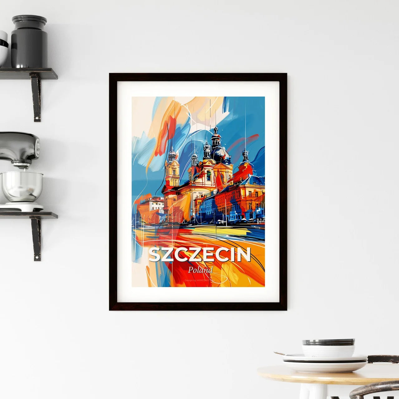 Vibrant Szczecin, Poland Framed Print