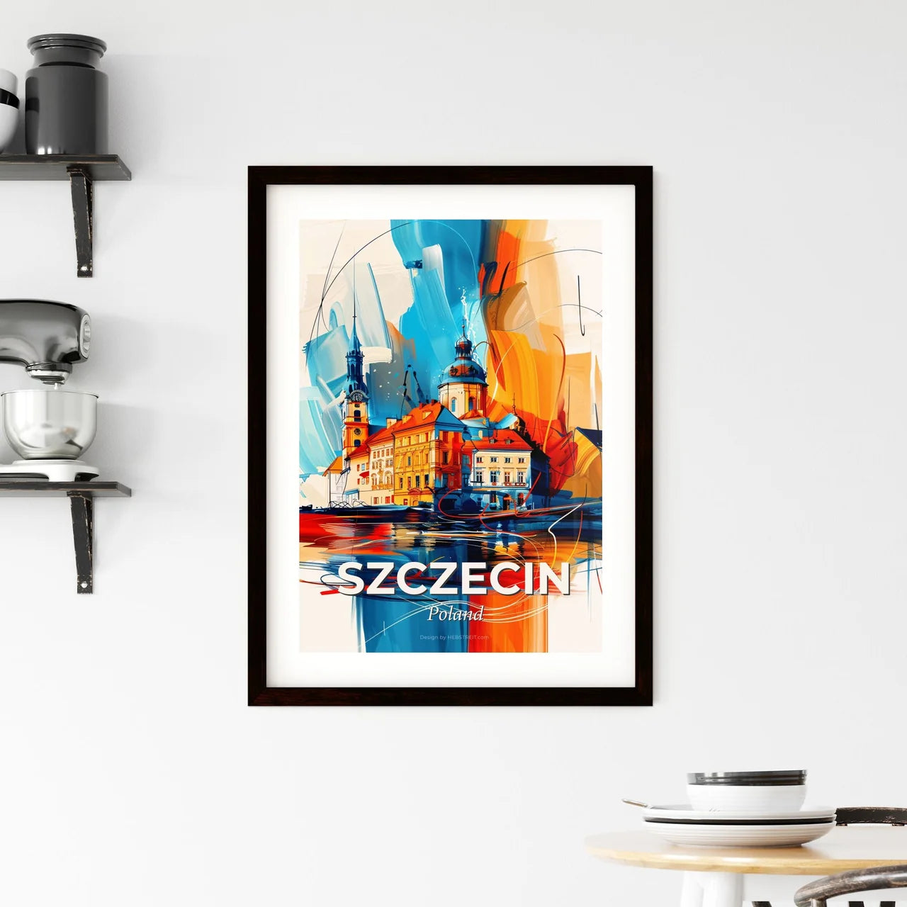 Vibrant Szczecin, Poland Framed Print
