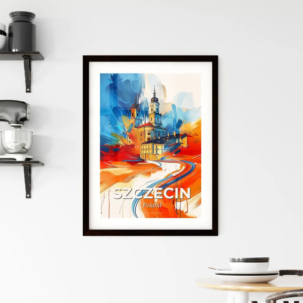 Vibrant Szczecin, Poland Framed Print