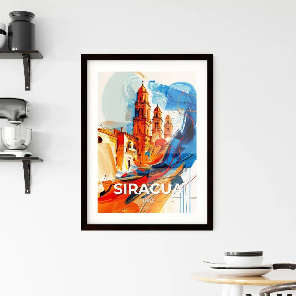 Vibrant Siracua, Italy Framed Print