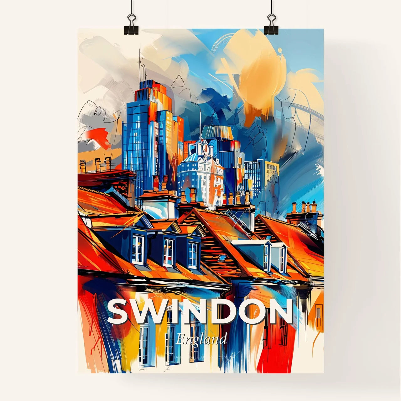 Vibrant Swindon, England Poster